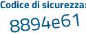 Il Codice di sicurezza è dZ9dZ segue d1 il tutto attaccato senza spazi