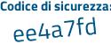 Il Codice di sicurezza è 1Zd1eZ9 il tutto attaccato senza spazi