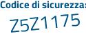 Il Codice di sicurezza è Zc16 segue 5a2 il tutto attaccato senza spazi