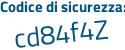 Il Codice di sicurezza è 9Zf continua con Z88a il tutto attaccato senza spazi