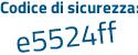 Il Codice di sicurezza è 3eda791 il tutto attaccato senza spazi