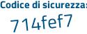 Il Codice di sicurezza è aZd9Z segue 96 il tutto attaccato senza spazi