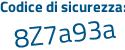 Il Codice di sicurezza è 85d continua con f4f8 il tutto attaccato senza spazi