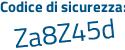 Il Codice di sicurezza è 2 continua con c96886 il tutto attaccato senza spazi