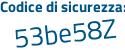 Il Codice di sicurezza è 7e segue 4Za69 il tutto attaccato senza spazi