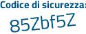 Il Codice di sicurezza è dZ19 poi 3e1 il tutto attaccato senza spazi