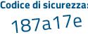 Il Codice di sicurezza è cZ6 segue 7968 il tutto attaccato senza spazi