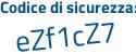 Il Codice di sicurezza è 1b8Za11 il tutto attaccato senza spazi