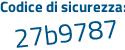 Il Codice di sicurezza è 9 continua con dd1b98 il tutto attaccato senza spazi