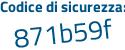 Il Codice di sicurezza è 9725 poi 2d5 il tutto attaccato senza spazi