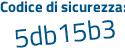 Il Codice di sicurezza è b1e42 segue 5c il tutto attaccato senza spazi