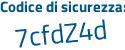 Il Codice di sicurezza è c1 poi 986Za il tutto attaccato senza spazi
