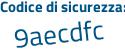 Il Codice di sicurezza è 848be13 il tutto attaccato senza spazi