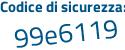 Il Codice di sicurezza è b85 poi 9cdb il tutto attaccato senza spazi