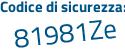 Il Codice di sicurezza è f9cb183 il tutto attaccato senza spazi