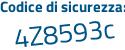Il Codice di sicurezza è cd segue cf65Z il tutto attaccato senza spazi
