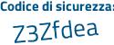 Il Codice di sicurezza è 7 segue 852f7e il tutto attaccato senza spazi