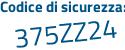 Il Codice di sicurezza è dZe5 continua con d37 il tutto attaccato senza spazi