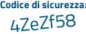 Il Codice di sicurezza è 61bba segue 76 il tutto attaccato senza spazi