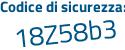 Il Codice di sicurezza è 6aZ49f5 il tutto attaccato senza spazi