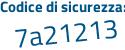Il Codice di sicurezza è 5Zc929d il tutto attaccato senza spazi