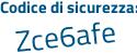 Il Codice di sicurezza è d poi 2fZZdd il tutto attaccato senza spazi