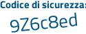 Il Codice di sicurezza è 5 continua con 5f9d39 il tutto attaccato senza spazi