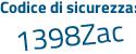 Il Codice di sicurezza è fZbcba7 il tutto attaccato senza spazi