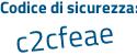 Il Codice di sicurezza è fe1 continua con 6f62 il tutto attaccato senza spazi