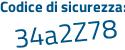 Il Codice di sicurezza è Za continua con 44f21 il tutto attaccato senza spazi