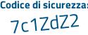 Il Codice di sicurezza è 2bf segue 1f5b il tutto attaccato senza spazi