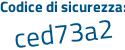 Il Codice di sicurezza è 2b continua con 3Z917 il tutto attaccato senza spazi