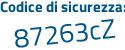 Il Codice di sicurezza è 9f71116 il tutto attaccato senza spazi