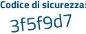 Il Codice di sicurezza è 59be segue 8aa il tutto attaccato senza spazi
