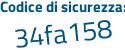 Il Codice di sicurezza è Zcd7 continua con 35e il tutto attaccato senza spazi