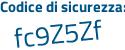 Il Codice di sicurezza è 43568e9 il tutto attaccato senza spazi