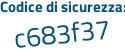 Il Codice di sicurezza è 7c segue 62b49 il tutto attaccato senza spazi