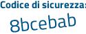 Il Codice di sicurezza è 421374f il tutto attaccato senza spazi