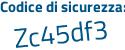 Il Codice di sicurezza è 5 continua con 8b9dc7 il tutto attaccato senza spazi