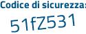 Il Codice di sicurezza è b43 continua con e75a il tutto attaccato senza spazi
