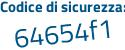 Il Codice di sicurezza è 183ee continua con 75 il tutto attaccato senza spazi