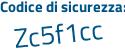 Il Codice di sicurezza è 965a7 continua con c9 il tutto attaccato senza spazi