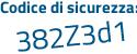Il Codice di sicurezza è f1d poi af75 il tutto attaccato senza spazi