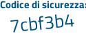 Il Codice di sicurezza è e263 poi a29 il tutto attaccato senza spazi