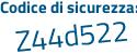 Il Codice di sicurezza è 51b poi Z6a5 il tutto attaccato senza spazi
