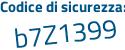 Il Codice di sicurezza è bd48 poi cZd il tutto attaccato senza spazi