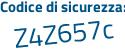 Il Codice di sicurezza è afcZdd3 il tutto attaccato senza spazi