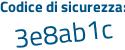 Il Codice di sicurezza è 1c4a6ef il tutto attaccato senza spazi
