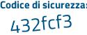 Il Codice di sicurezza è 25c94 continua con 83 il tutto attaccato senza spazi