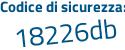 Il Codice di sicurezza è dc8d3 continua con a4 il tutto attaccato senza spazi